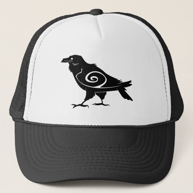 Casquette tribal de casquette de baseball de Raven (Devant)