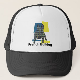 Casquette Tricolore de silhouette de chien français Bulldog