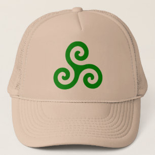 Casquette Triskele en spirale vert