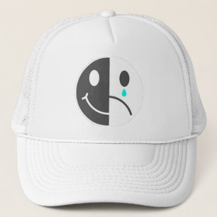 Casquette triste de visage de visage heureux