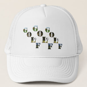 Casquette Trois images du logo du golf,