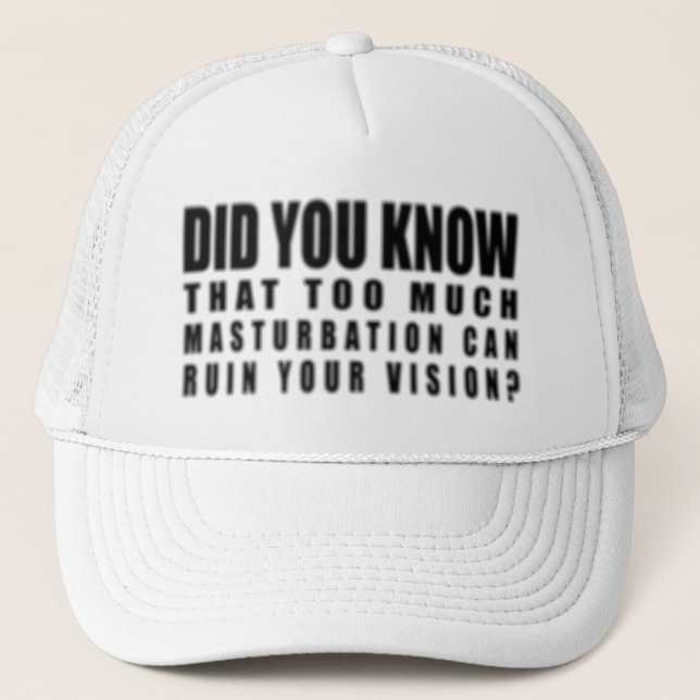 Casquette Trop de masturbation peut ruiner votre vision - dr (Devant)