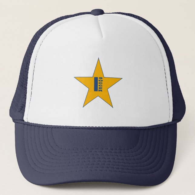 Casquette Trucker blanc marine INDIANA SOCCER (Devant)