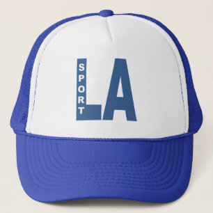 Casquette trucker blanc/royal LOUISIANA SPORT USA