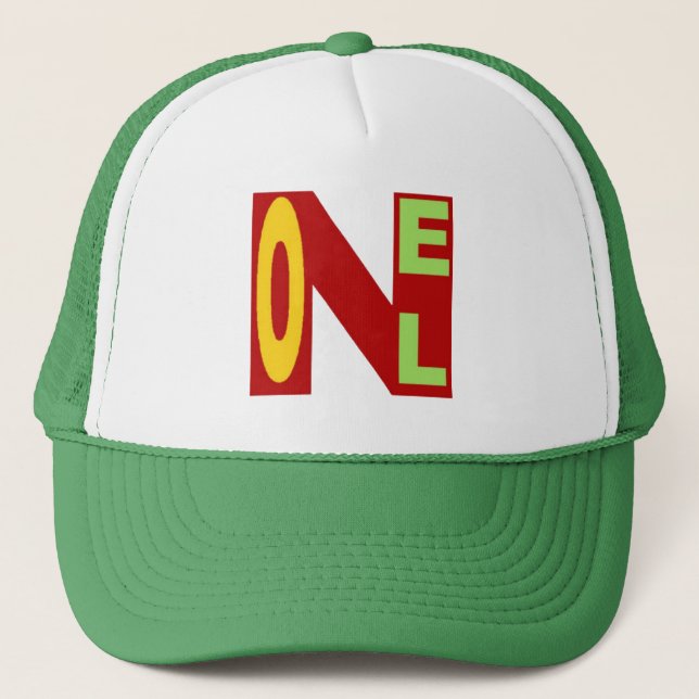 Casquette trucker  blanc vert  DESIGN   NOEL (Devant)