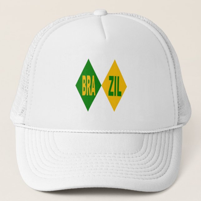Casquette Trucker blanche  BRAZIL (Devant)