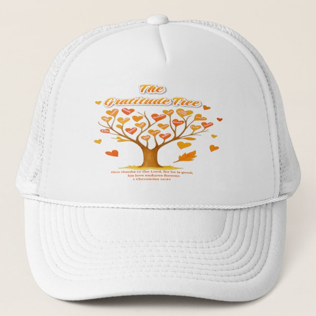 Casquette Trucker/Casquette de baseball 'Gratitude Tree' (Devant)