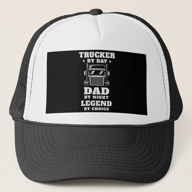 Casquette Trucker et papa - Héros sur la route et à la maiso (Devant)