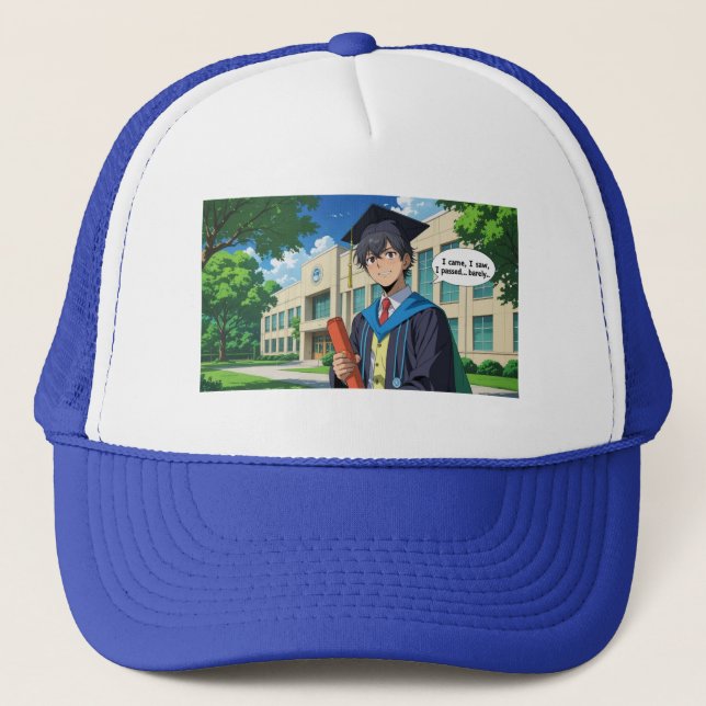 Casquette Trucker Hat- Funny Graduation Quote. (Devant)