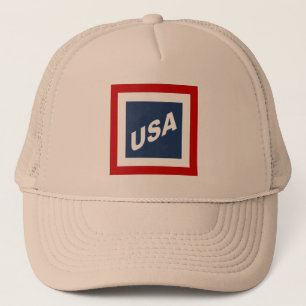 CASQUETTE   TRUCKER   KAKI   DESIGN   USA