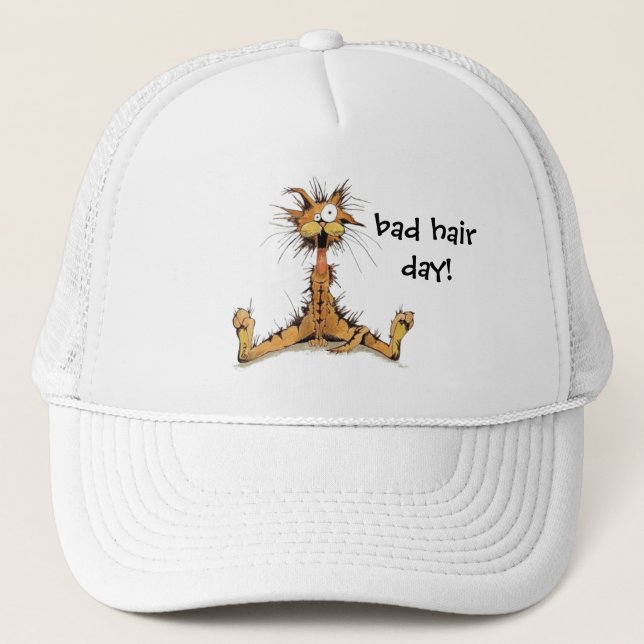 Casquette Trucker - Mauvaise journée coiffure ! (Devant)