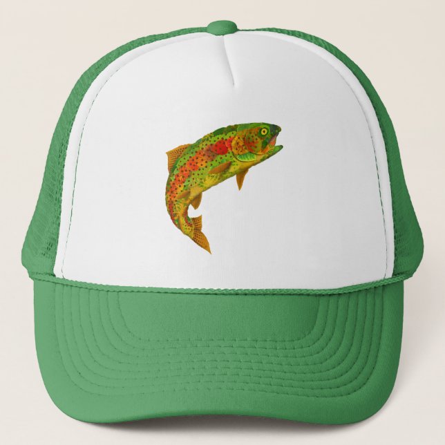 Casquette Truite arc-en-ciel feuille Aspen 5 (Devant)