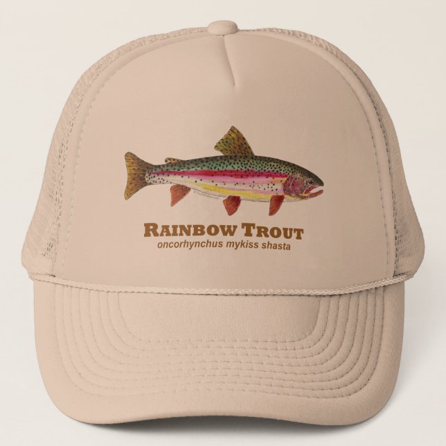 Casquette Truite arc-en-ciel latine (Devant)
