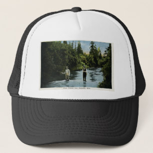 Casquette Truite pêchant près d'Escanaba, cru du Michigan