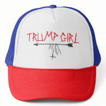 "TRUMP GIRL" Flèche plumée Coeurs croisés