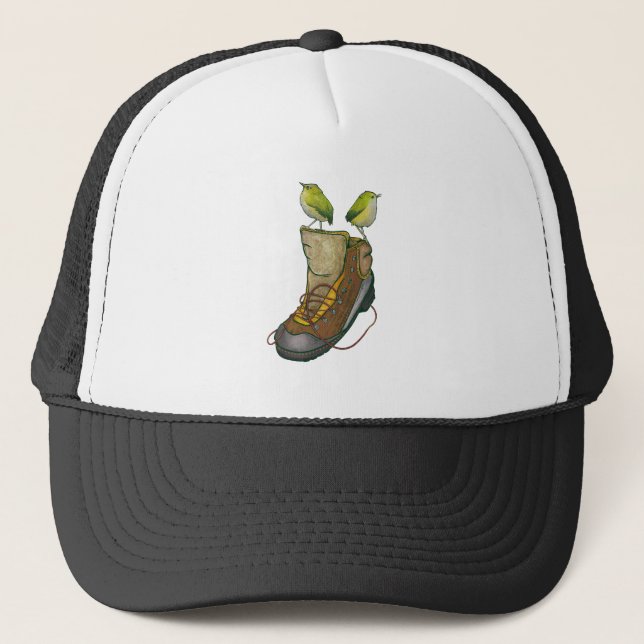Casquette Tuke en métal sur une botte de randonnée (Devant)