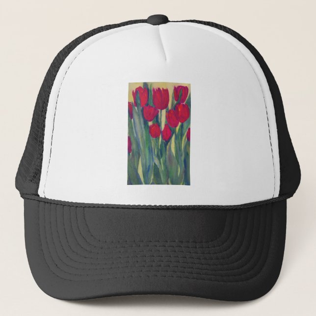 Casquette tulipe rouge (Devant)