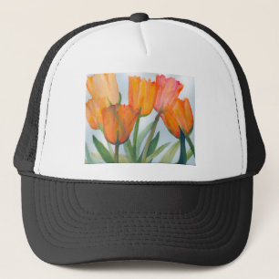 Casquette Tulipes d'agrumes orange