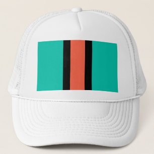 Casquette Turquoise, orange et noir