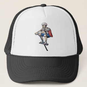 Casquette Type de bâton de Pogo - roues heureuses
