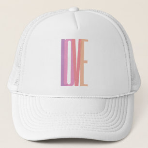 Casquette Typographie Amour Gras en Couleurs Pastel