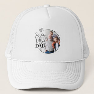 Casquette Typographie de fête d'anniversaire de papa minimal