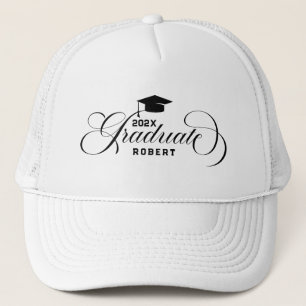 Casquette Typographie de script noir - Graduate Texte person