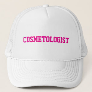 Casquette Typographie du COSMETOLOGUE en Cosmetologie rose