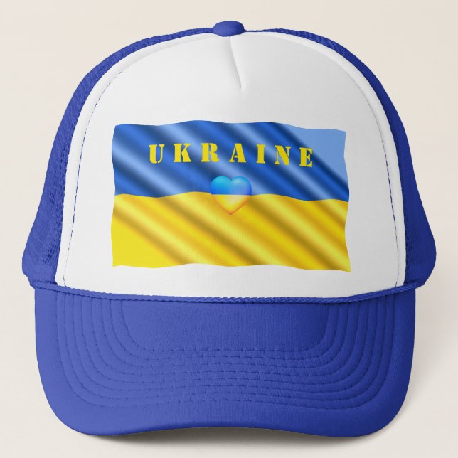 Casquette Ukraine - Soutien - Liberté de la paix - drapeau u (Devant)