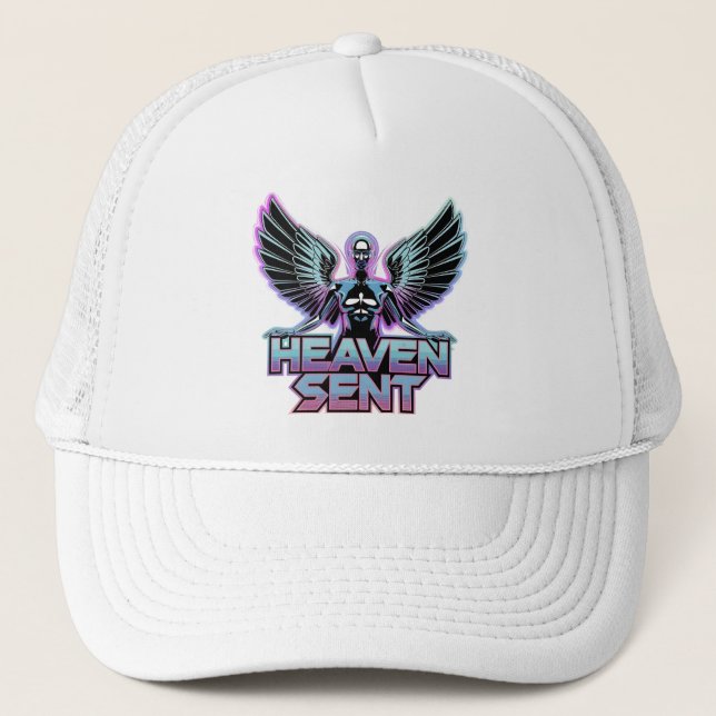 Casquette Un ange métallique brillant avec des ailes, concep (Devant)