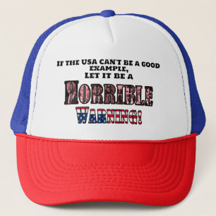 Casquette Un chapeau de camion d'avertissement effrayant