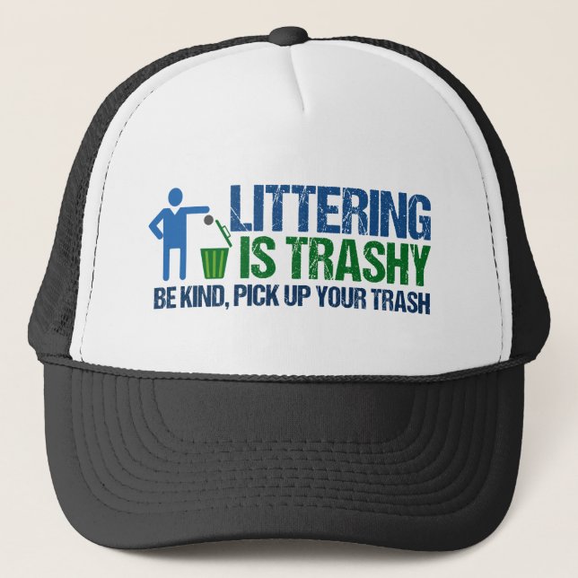 Casquette Un Drôle Jeu D'Écologistes Est Un Jeu Trashy (Devant)