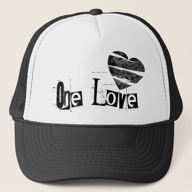 Casquette Un noir de coeur d'amour (Devant)