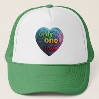 Casquette Un seul amour – Art cardiaque inspiré du reggae 