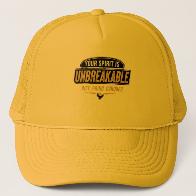 Casquette "Unbreakable Spirit T-Shirt: Rise, Grind, Conquer  (Devant)
