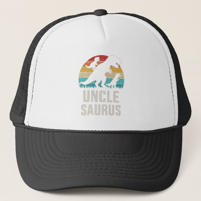 Casquette Unclesaurus vintage dinosaure uncle fête des pères (Devant)