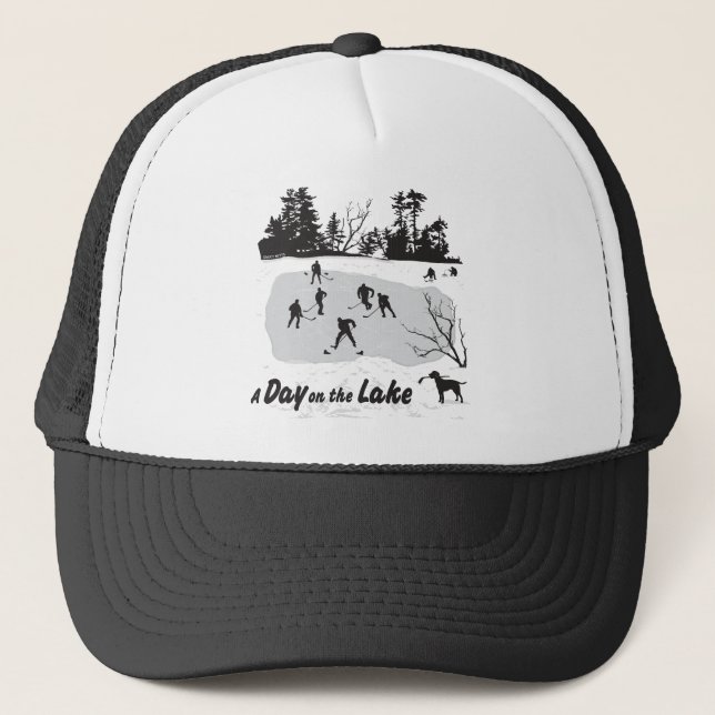 Casquette Une journée de hockey sur le lac Pond (Devant)
