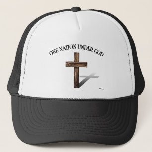 Casquette Une nation sous Dieu avec une croix robuste