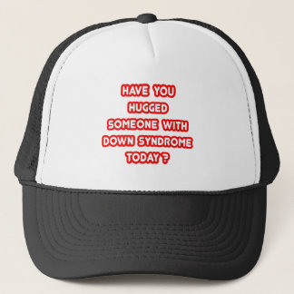 Casquette Une Personne Attaquée Avec Le Syndrome De Down Auj