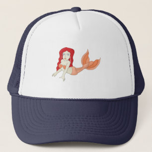 Casquette Une sirène à tête rouge