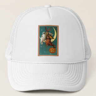 Casquette Une sorcière et un hibou d'Halloween Nostalgique