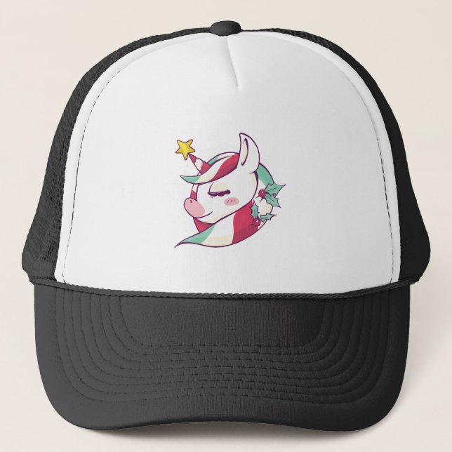 Casquette Unicorne de Noël (Devant)