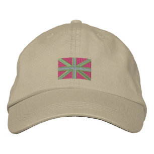Casquette Union Jack rose pâle