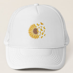 Casquette Unisex Sunflower Papillon Motif Design