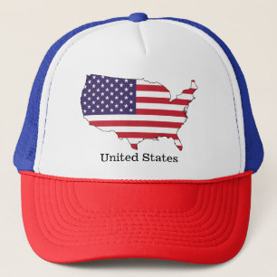Casquette USA Drapeau et carte Souvenir Design