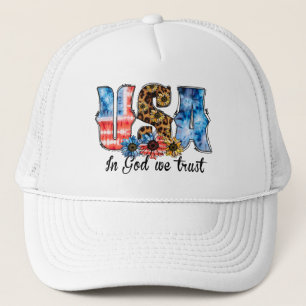 Casquette USA In God We Trust   Christian   Sunflower