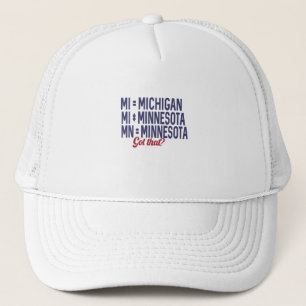 Casquette USA - MI = Michigan Pas Minnesota Confusion