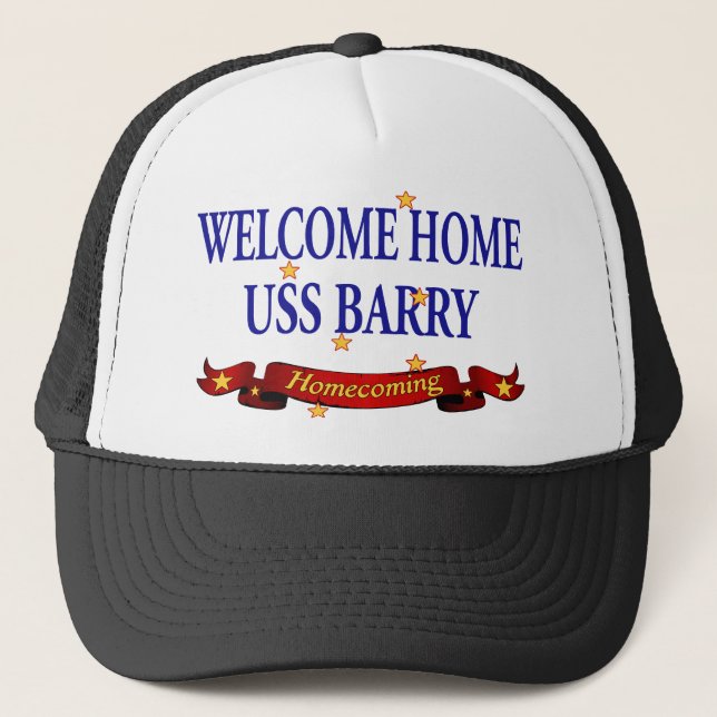 Casquette USS à la maison bienvenu Barry (Devant)