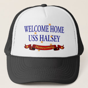 Casquette USS à la maison bienvenu Halsey