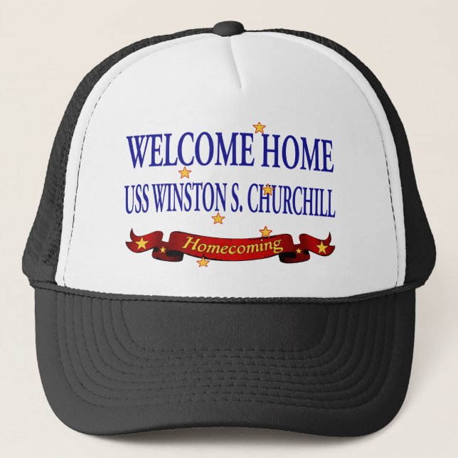 Casquette USS à la maison bienvenu Winston S. Churchill (Devant)